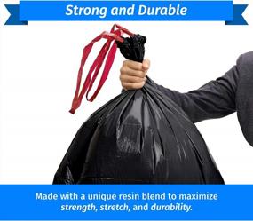 img 2 attached to 150 Count Reli 33 Gallon Black Heavy Duty Drawstring Garbage Bags - Large 33 Gal