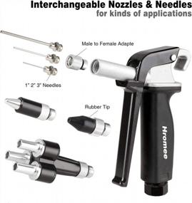 img 3 attached to Hromee High Flow Air Blow Gun Kit With Safe Xtreme Nozzles And Accessories For Air Compressors