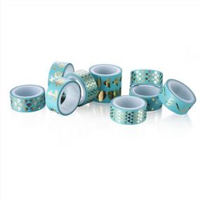 img 1 attached to AGU 20 Rolls Gold Foil Washi Tape Set For DIY Crafts And Gift Wrapping - Decorative Adhesive Tape.