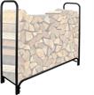 snugniture's heavy-duty 4ft steel firewood rack for easy outdoor stacking logo