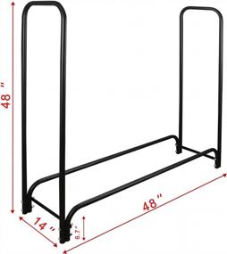img 3 attached to SnugNiture'S Heavy-Duty 4Ft Steel Firewood Rack For Easy Outdoor Stacking