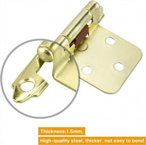 img 1 attached to 🔧 Goldenwarm Face Mount Self Closing Kitchen Cabinet Hinges - Brass Cabinet Hinges with Variable Overlay (SCH30BB-10Pair)