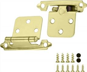 img 4 attached to 🔧 Goldenwarm Face Mount Self Closing Kitchen Cabinet Hinges - Brass Cabinet Hinges with Variable Overlay (SCH30BB-10Pair)