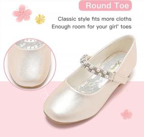 img 1 attached to Furdeour Elegant Mary Jane Shoes For Toddler Girls: Low Heel Ballet Flats For Weddings And Parties