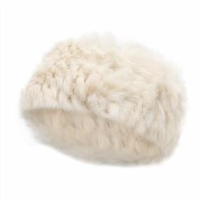 img 4 attached to Winter Chic: Stylish ZLYC Women'S Rabbit Fur Headband In Solid Beige For Cold Weather
