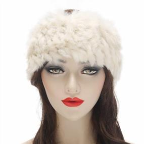 img 2 attached to Winter Chic: Stylish ZLYC Women'S Rabbit Fur Headband In Solid Beige For Cold Weather