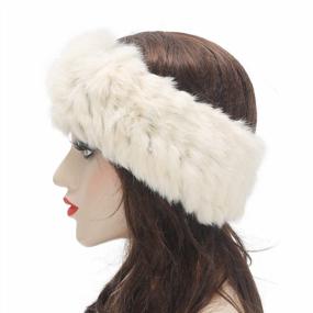 img 1 attached to Winter Chic: Stylish ZLYC Women'S Rabbit Fur Headband In Solid Beige For Cold Weather