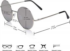 img 1 attached to Большие круглые солнцезащитные очки в стиле ретро с защитой UV400 и тонированными линзами от SunnyPro