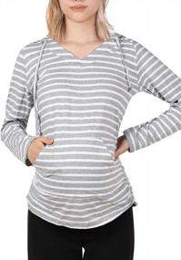 img 1 attached to Comfortable And Stylish Maternity Hoodie With Pocket - SUNNYBUY Women'S Long Sleeve Sweatshirt