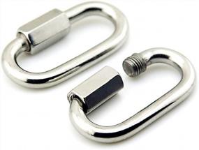 img 4 attached to Yasorn 304 Stainless Steel D-Shape Locking Carabiners - 2 Pack For Outdoor And Indoor Equipment, Keychain Buckles, Camping Gear And More