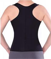 👙 tfo women's adjustable waist trainer corset: hourglass body shaper with 9 steel bones for effective workout logo