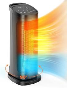 img 4 attached to Stay Warm And Safe With Our 1500W Portable Tower Space Heater - 3 Modes, Thermostat, Remote, Timer, And 90° Oscillation For Home, Indoor, And Office Use
