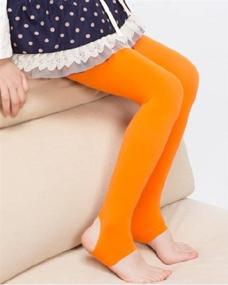 img 3 attached to BaiX Little Stirrup Leggings Panty Hose Girls' Clothing - Socks & Tights