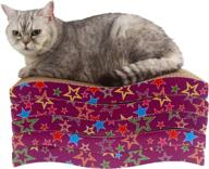 fokicos 3-piece cat scratchers set - durable cat scratch pad lounger sofa bed with carton (w 5pcs) logo