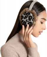 women's winter ear muffs - adjustable faux fur and knitted fabric ear warmers with cute fuzzy finish by zlyc logo