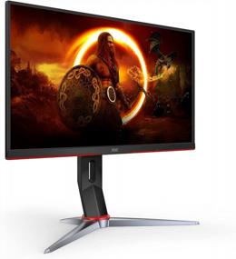 img 2 attached to 🖥️ AOC 24G2S Frameless Adaptive Sync Height Adjustable Gaming Monitor Flat - 165Hz, 1920X1080P, Pivot, High Performance