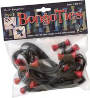 bongoties red & black lava bongo ties - 10 pack style-d - versatile cable and item organizers логотип