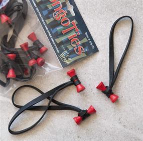 img 3 attached to BongoTies RED & BLACK Lava Bongo Ties - 10 Pack Style-D - Versatile Cable and Item Organizers