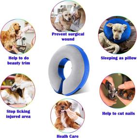 img 1 attached to 🐶 Katoggy Inflatable Pet Cone Collar, Soft Recovery Dog Collar for Post-Surgery, Adjustable Elizabethan Collar for Dogs and Cats of All Sizes, Prevent Biting and Scratching