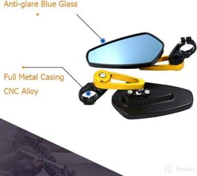 img 2 attached to OKSTNO Universal Motorcycle Aluminum Rearview Motorcycle & Powersports