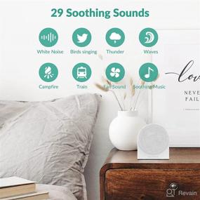 img 3 attached to Medcursor White Noise Machine with Adjustable Night Light - Sleep Sound Therapy Device, 29 Soothing Sounds for Better Sleep, Memory Function, Compact Sleep Timer for Adults & Babies - No AC Adapter (White)