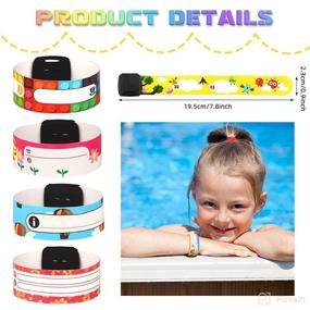 img 3 attached to 🏻 14-Piece Children Safety ID Wristband Set: Reusable & Waterproof Bracelets for Boys and Girls (Cute Style)