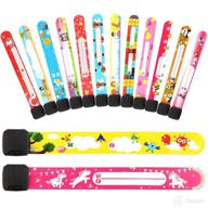 🏻 14-piece children safety id wristband set: reusable & waterproof bracelets for boys and girls (cute style) логотип