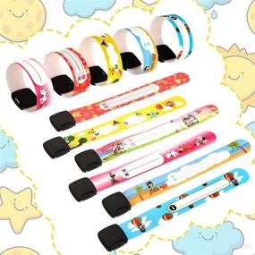 img 2 attached to 🏻 14-Piece Children Safety ID Wristband Set: Reusable & Waterproof Bracelets for Boys and Girls (Cute Style)