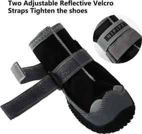 img 2 attached to 🐾 HIPIPET Breathable Outdoor Anti-Slip Dog Boots with 2 Reflective Velcro Straps and Durable Sole