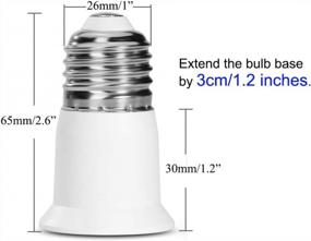 img 2 attached to 4-Pack SumVibe E26 Socket Extender - Extend Light Sockets Up To 3Cm/1.2 Inch!