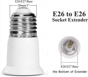 img 1 attached to 4-Pack SumVibe E26 Socket Extender - Extend Light Sockets Up To 3Cm/1.2 Inch!
