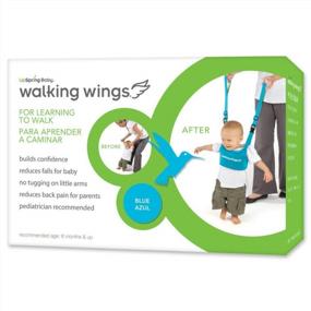 img 3 attached to Blue UpSpring Baby Walking Wings: Handheld Harness For Babies And Toddlers To Learn Walking Skills