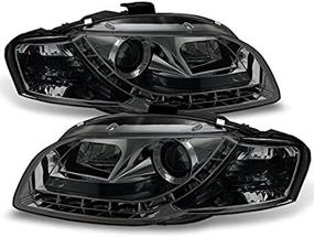 img 2 attached to Smoked DRL Daytime LED Strip Projector Headlights For 06-08 Audi A4 B7 Sport Sedan - Left + Right