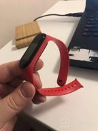 img 1 attached to Set of 5 Soft Silicone Replacement Straps for Xiaomi Mi Band 4 & 3 Fitness Trackers - Sport Bands in Black, Navy Blue, Gray, Wine Red, and Pink Sand review by Aneta Ciesielska ᠌