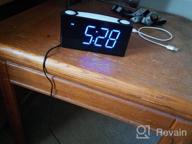 img 1 attached to Super Loud Vibrating Alarm Clock For Heavy Sleepers, Bed Shaker Alarm Clock With 7 Color Night Light, 2 USB Chargers, 0-100% Dimmer&Battery Backup, Easy Digital Clock For Hearing Impaired Deaf Kids review by Clayton Morris