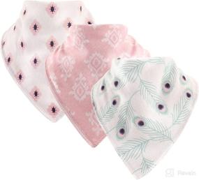 img 1 attached to 🏻 Hudson Baby's Gender-Neutral Cotton Fleece Bandana Bibs for Babies