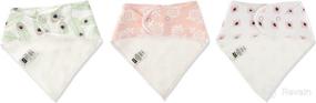 img 2 attached to 🏻 Hudson Baby's Gender-Neutral Cotton Fleece Bandana Bibs for Babies