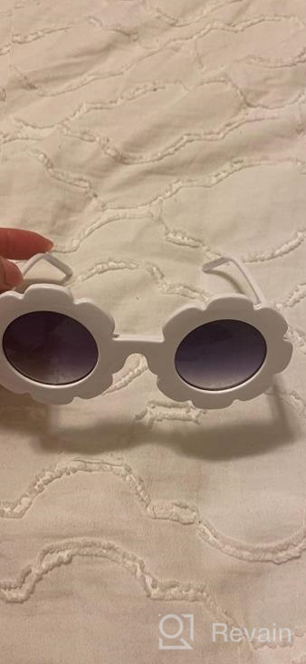 img 1 attached to Cute Kids' Sunglasses With UV 400 Protection - ADEWU Round Flower Glasses, Perfect Gift For Girls And Boys! review by Grant Zeeb