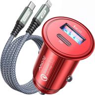 🚗 ainope [apple mfi certified] fast car charger for iphone - 48w usb c pd3.0 & qc3.0 compatible charger for iphone 13 12 pro max, samsung s22+ logo