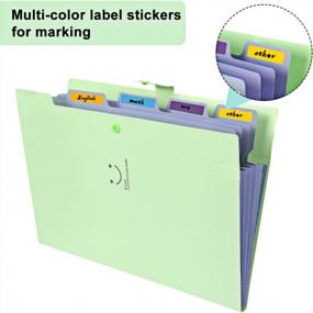img 1 attached to 10Pcs A4 Letter Size Expanding File Folders W/ 160 Stickers - EOOUT Document Organizer For School & Office Supplies