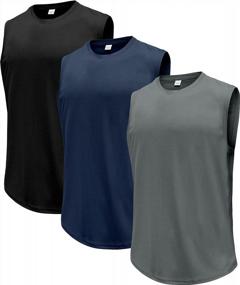 img 4 attached to Men'S Moisture-Wicking Mesh Muscle Tank Top - Ideal For Gym, Fitness Training, And Athletic Workouts - Y-Back Design, Available In 1~3 Pack