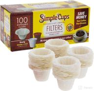 ☕️ simple cups: 100 compatible keurig brewer replacement filters - use your own coffee - easy disposal logo