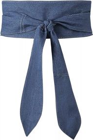 img 4 attached to 👗 Универсальный женский модный пояс Earnda Obi с широкой завязкой для платья - цветные ремни