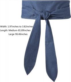 img 3 attached to 👗 Универсальный женский модный пояс Earnda Obi с широкой завязкой для платья - цветные ремни