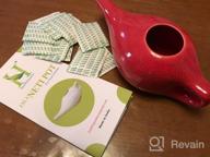 img 1 attached to HealthGoodsIn Premium Handcrafted Durable Ceramic Neti Pot, Nasal Cleansing, Dishwasher Safe 225 Ml. - Crackle Pattern Red review by William Santos