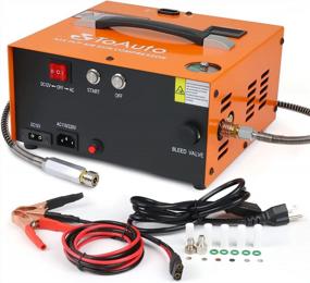 img 4 attached to TOAUTO A2X Upgraded PCP Air Compressor, One Button Start, Auto-Stop, Portable 4500Psi/30Mpa, Oil/Water-Free, HPA Compressor For Paintball/PCP Air Rifle/Scuba Tank,Powered By Home 110VAC Or Car 12VDC