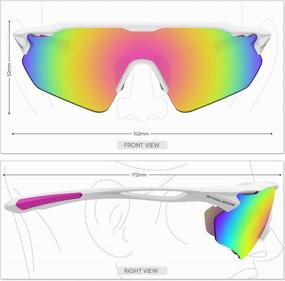 img 3 attached to Polarized Cycling Sunglasses For Sports With TR90 Frame And 5 Lenses, UV400 Protection