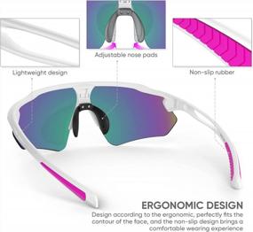 img 2 attached to Polarized Cycling Sunglasses For Sports With TR90 Frame And 5 Lenses, UV400 Protection
