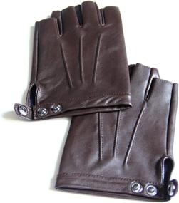 img 3 attached to 🧤 YISEVEN Motorcycle Fingerless Sheepskin Touchscreen Men's Gloves & Mittens - Premium Accessories for Optimal Performance