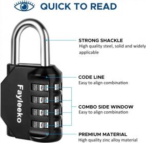 img 2 attached to Set Of 3 4-Digit Combination Padlocks - Ideal For School Lockers, Gym Gear, Fences, Toolboxes, Cabinets & Storage Cases